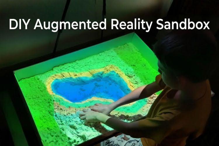DIY Augmented Reality Sandbox Built with an ESP32-C3 and ToF sensor 