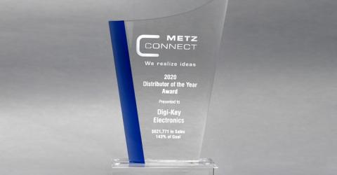 Digi-Key Electronics gets Distributor of the Year Award from METZ CONNECT 