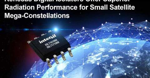 Renesas digital isolator ICs ISL71610M and ISL7170M for small satellites