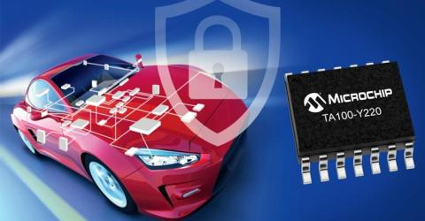 TrustAnchor100 (TA100) CryptoAutomotive Security IC from Microchip