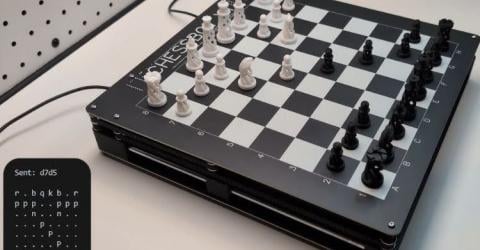 Autonomous Chessboard Moves Pieces on Its Own