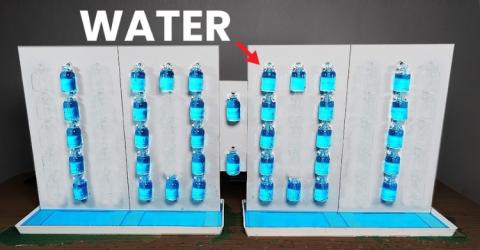 Clock With Water as Pixels