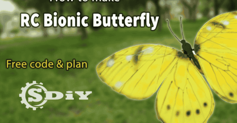 Remote-controlled bionic butterfly model in flight
