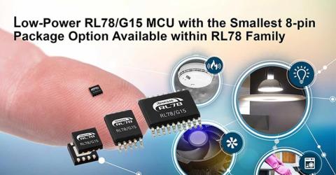 Renesas Introduces Low-Power RL78/G15 MCU