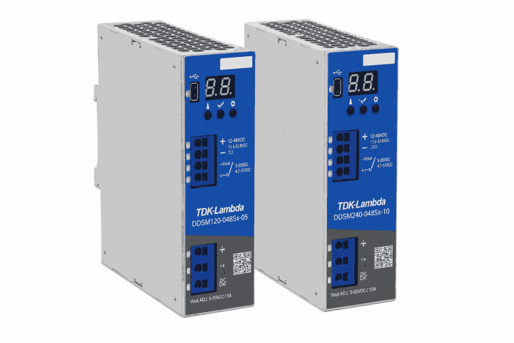 TDK introduces programmable DIN-rail mount isolated DC-DC converters with 120 W and 240 W outputs and wide conversion ratios