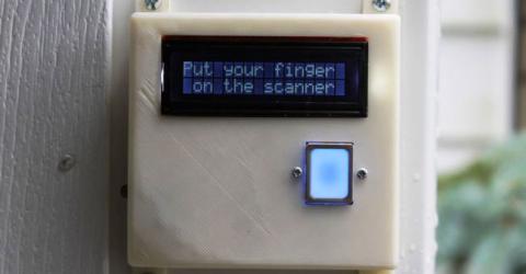 DIY Fingerprint Scanning Garage Door Opener