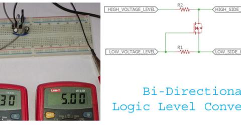 Bi-Directional Logic Level converter using MOSFET