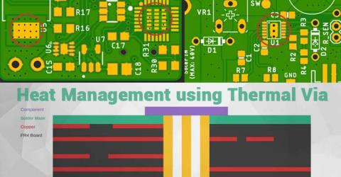 Placement of Thermal Vias for Efficient Heat Management in PCB Designs 