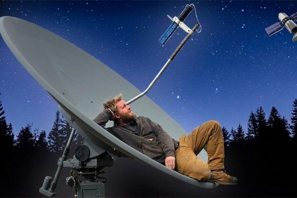 Old Eight-Foot Satellite Dish Converted To Ground