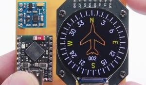 Portable Digital Compass With Round Color Display