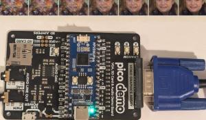 RP2350 Microcontroller Generating Human Face AI Image