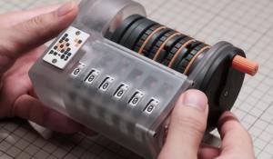 3D Printed Mechanical Calculator Gears Hand Crank