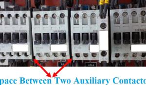 Space between Auxiliary Contactors