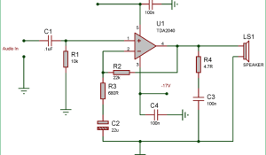 25 Watt Audio Amplifier Circuit using TDA2040