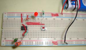 555 Timer Monostable Multivibrator Circuit