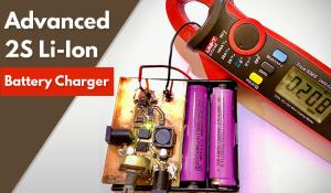 Advanced 2S Li-Ion/ Li-Po Battery Charger using MCP73844 IC
