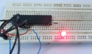 Blinking LED with ATmega32 AVR Microcontroller