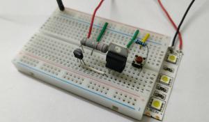 Electronic Fuse Circuit on Breadboard