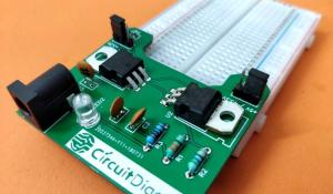 DIY Breadboard Power Supply Circuit on PCB