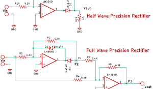 Half Wave and Full Wave Precision Rectifier Circuit using Op-Amp