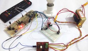IR Remote Controlled TRIAC AC Light Dimmer Circuit