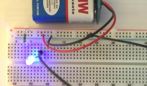 Simple LED Circuit on Breadboard