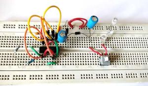  Simple LED Torch Circuit using 4049 IC 