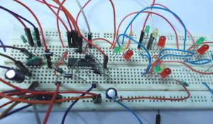 Four Way Traffic Signal Circuit Project using IC 555 Timer