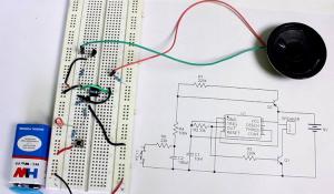 Wailing Siren Circuit using a 555 Timer IC