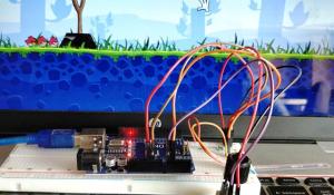 Arduino based Angry Bird Game Controller using Flex Sensor and Potentiometer