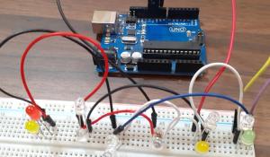 Charlieplexing Arduino- Controlling 12 LED with 4 GPIO Pins