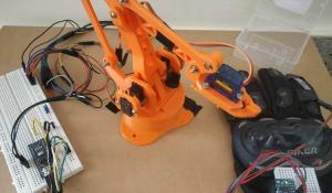 Hand Gesture Controlled Robotic Arm using Arduino Nano