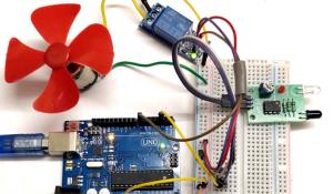 IR controlled DC motor using Arduino