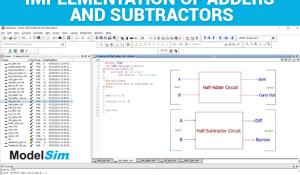 Implementation of Adders and Subtractors in VHDL using ModelSim