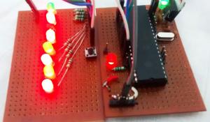 LED Blinking Sequence using PIC Microcontroller (PIC16F877A)