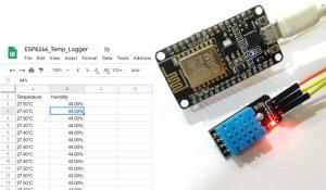Log Temperature Sensor Data to Google Sheet using NodeMCU ESP8266