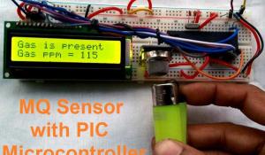 MQ sensor with PIC microcontroller