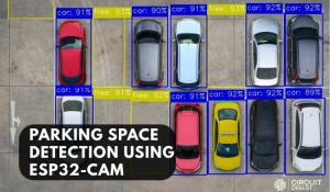 Parking Space Detection System Using ESP32-CAM with CircuitDigest Cloud 