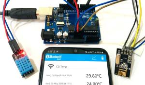 Sending Sensor Data to Android Phone using Arduino and NRF24L01 over Bluetooth (BLE)