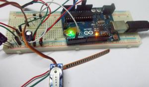 Servo Motor Control with Flex Sensor using Arduino