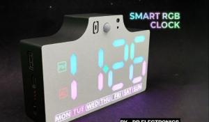 Smart WLED Clock with RTC, PIR, Audio feedback and Environmental Monitoring