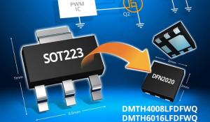 DMTH4008LFDFWQ and DMTH6016LFDFWQ Automotive-compliant MOSFETs