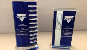 Digi-Key Electronics Honored with Vishay North America Catalog Distributor of the Year and Catalog Semiconductor Distributor of the Year Award