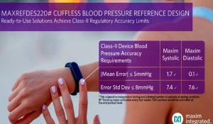 MAXREFDES220# Cuffless Optical Blood-Pressure Measurement Solution Reference Design