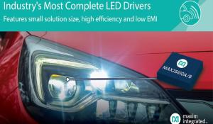 Compact LED Drivers Provide Complete Solutions with High Efficiency and Low EMI