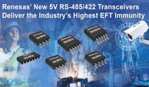 RAA78815x Series of 5V differential RS-485/422 Transceivers from Renesas Electronics