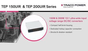 TEP 150UIR and TEP 200UIR DC/DC Converters
