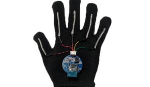 Wearable Tech Glove with Stretchable Sensors