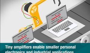 New Tiny amplifiers minimize footprint and maximize performance in space-constrained designs