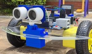 Giant Arduino Obstacle Avoidance Robot Built 7 Times Bigger Than Normal 